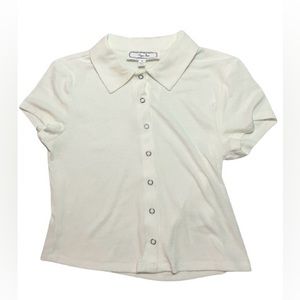 Hippie Rose Juniors' Snap-Front Spring Polo Size S